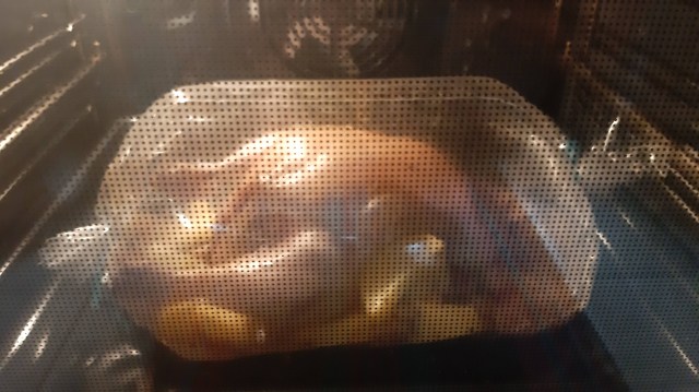 Пълнено пиле на фурна