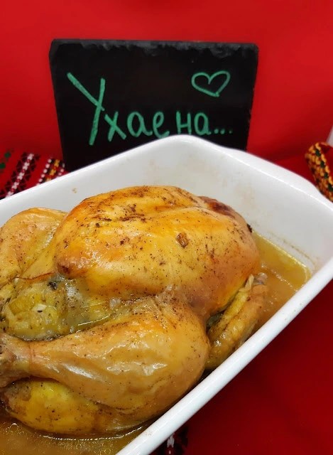 ПЪЛНЕНО ПИЛЕ ПО СЕВЕРНЯШКИ С КАРТОФИ И ПРАЗ&nbsp;ЛУК