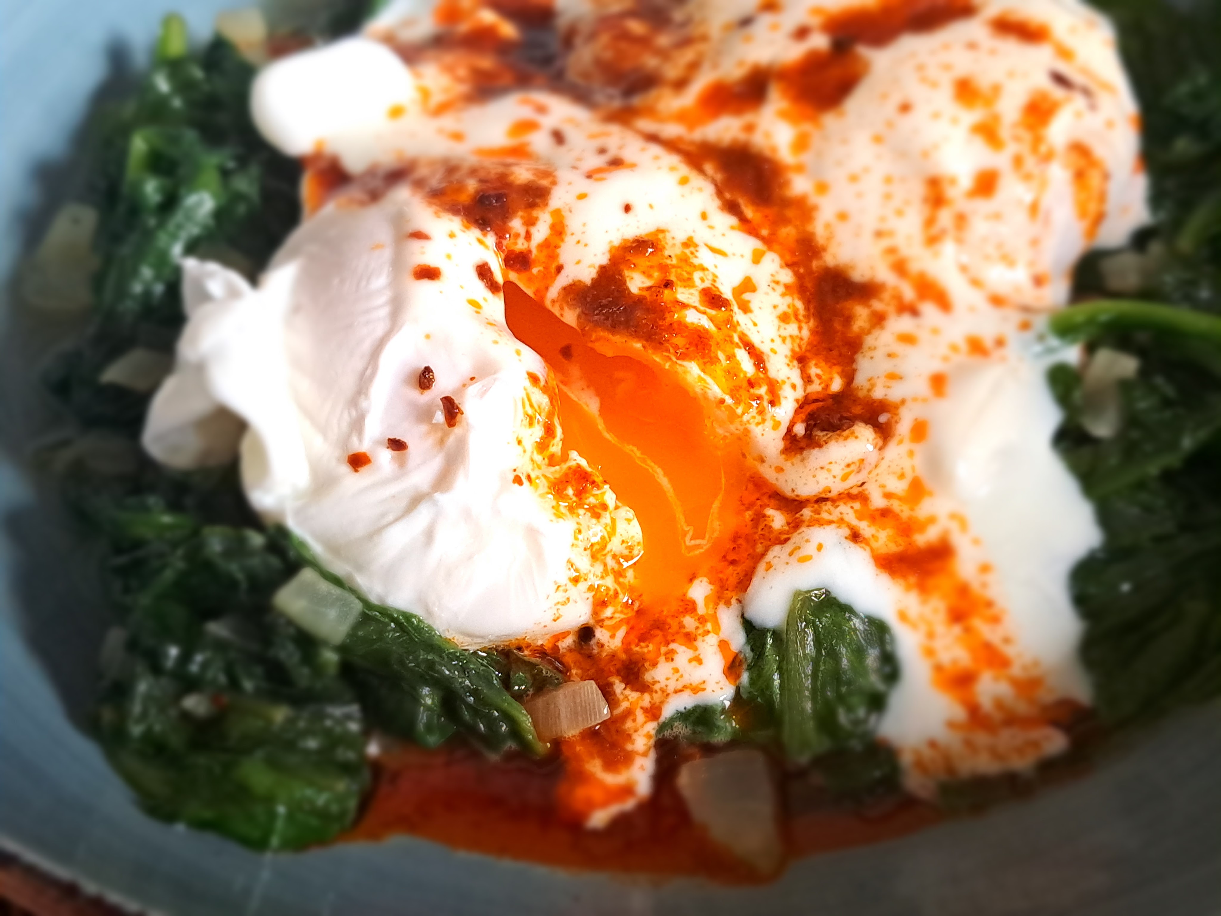 Ухае на... Ispanakli cilbir Поширани яйца със спанак