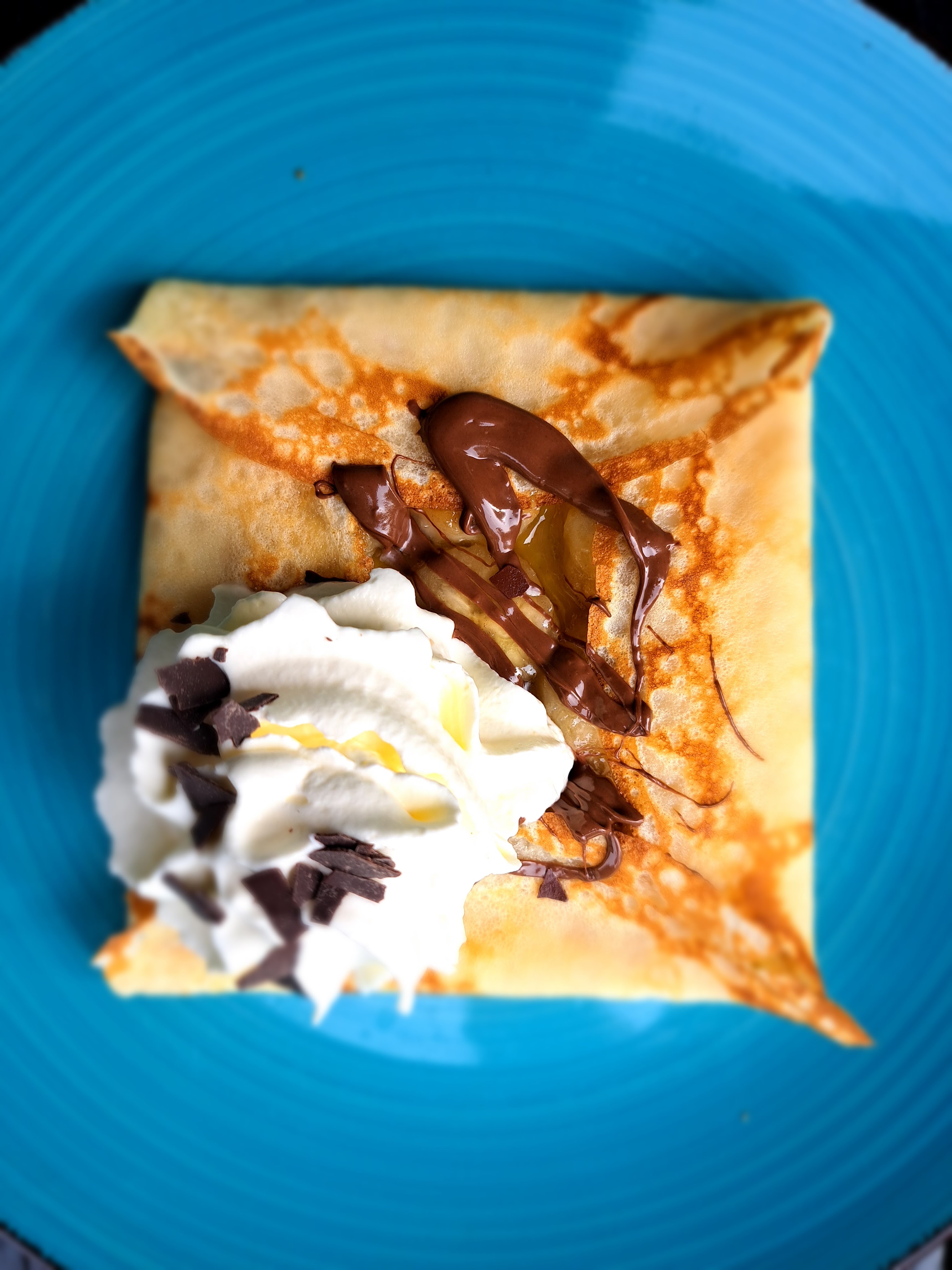 Ухае на...  Crêpe Banaan & Slagroom Палачинки с банани, шоколад и бита сметана