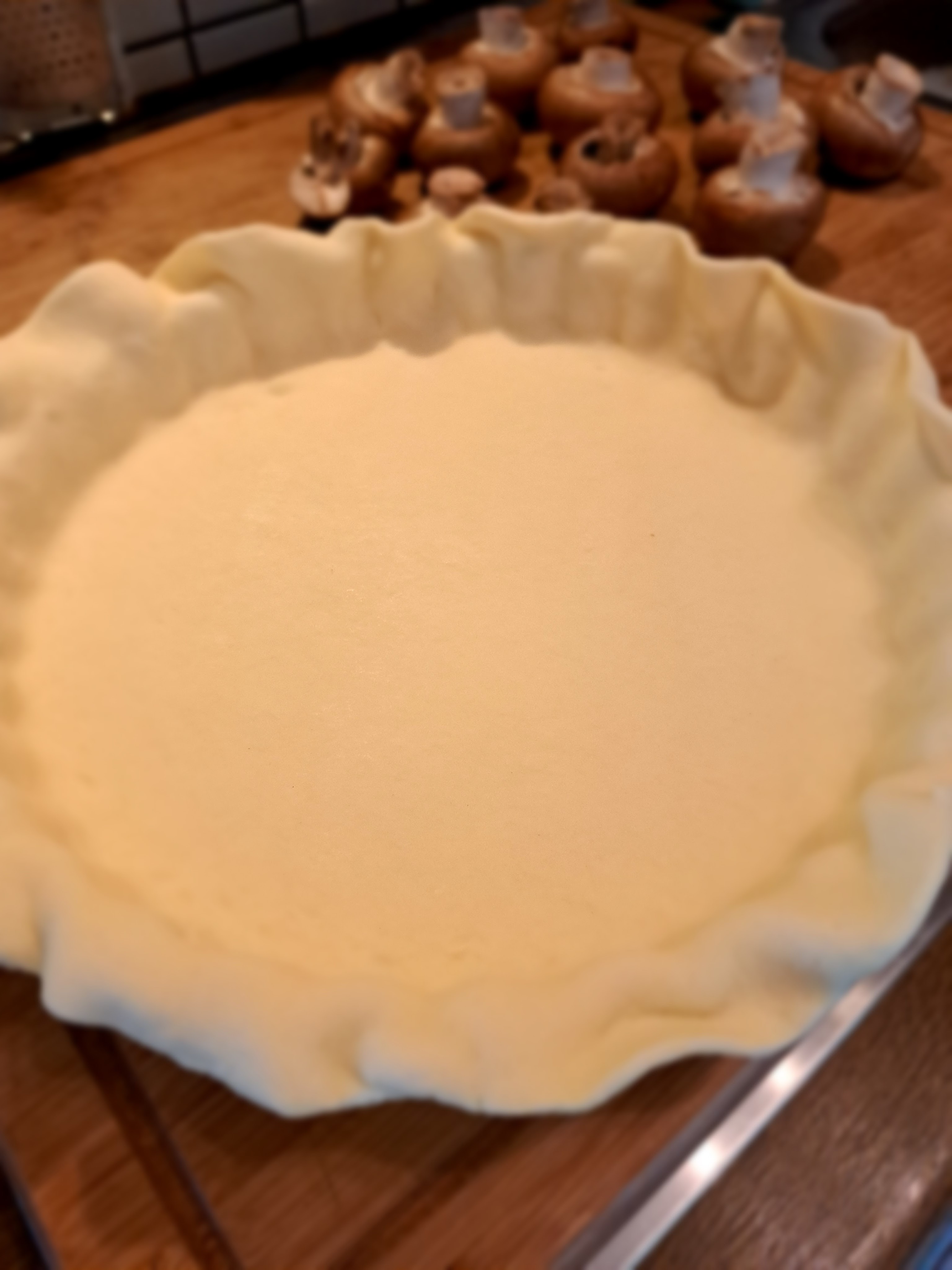 Ухае на...Lauch-Champignon-Quiche Киш с гъби и праз лук