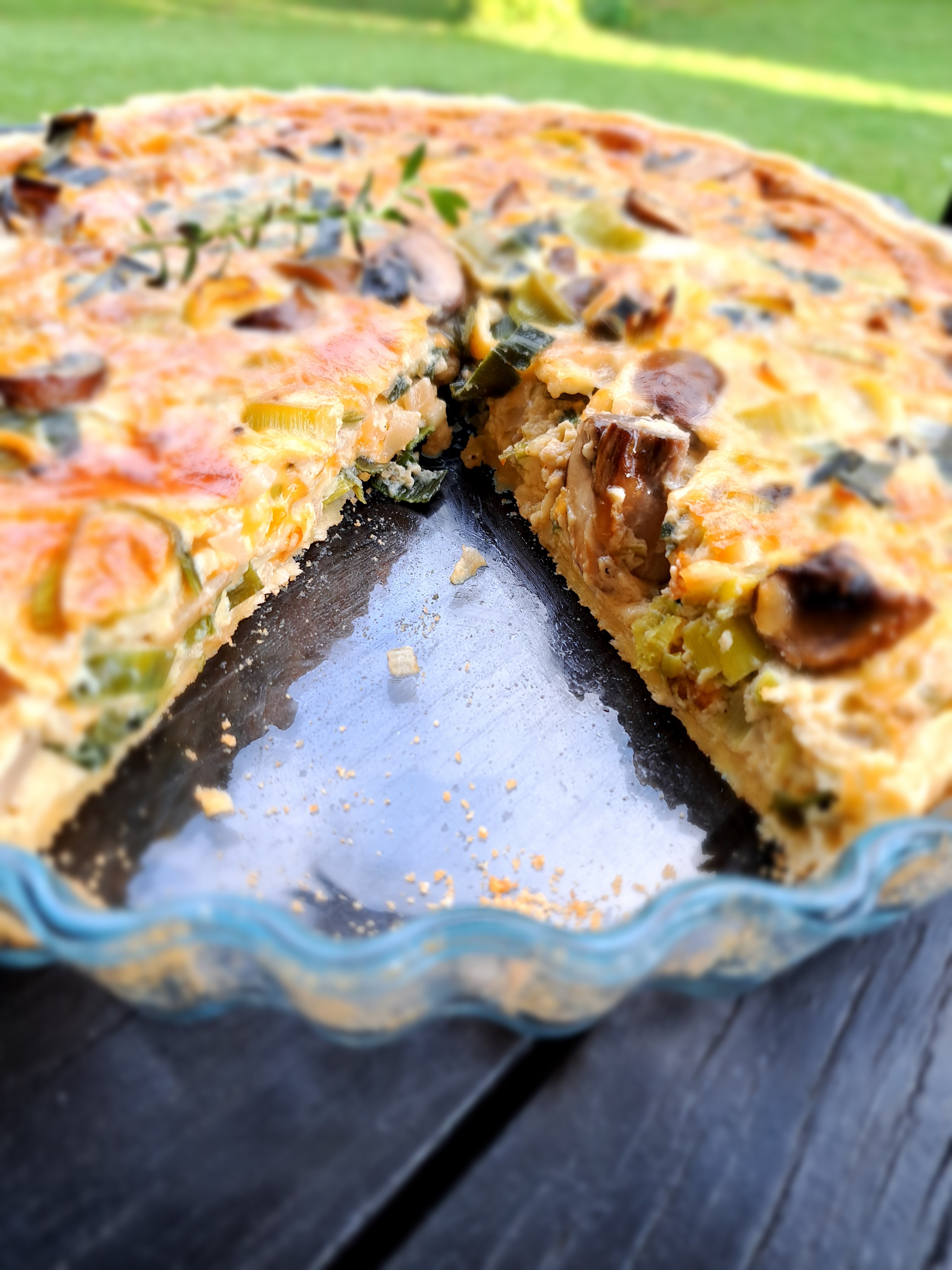 Ухае на...Lauch-Champignon-Quiche Киш с гъби и праз лук