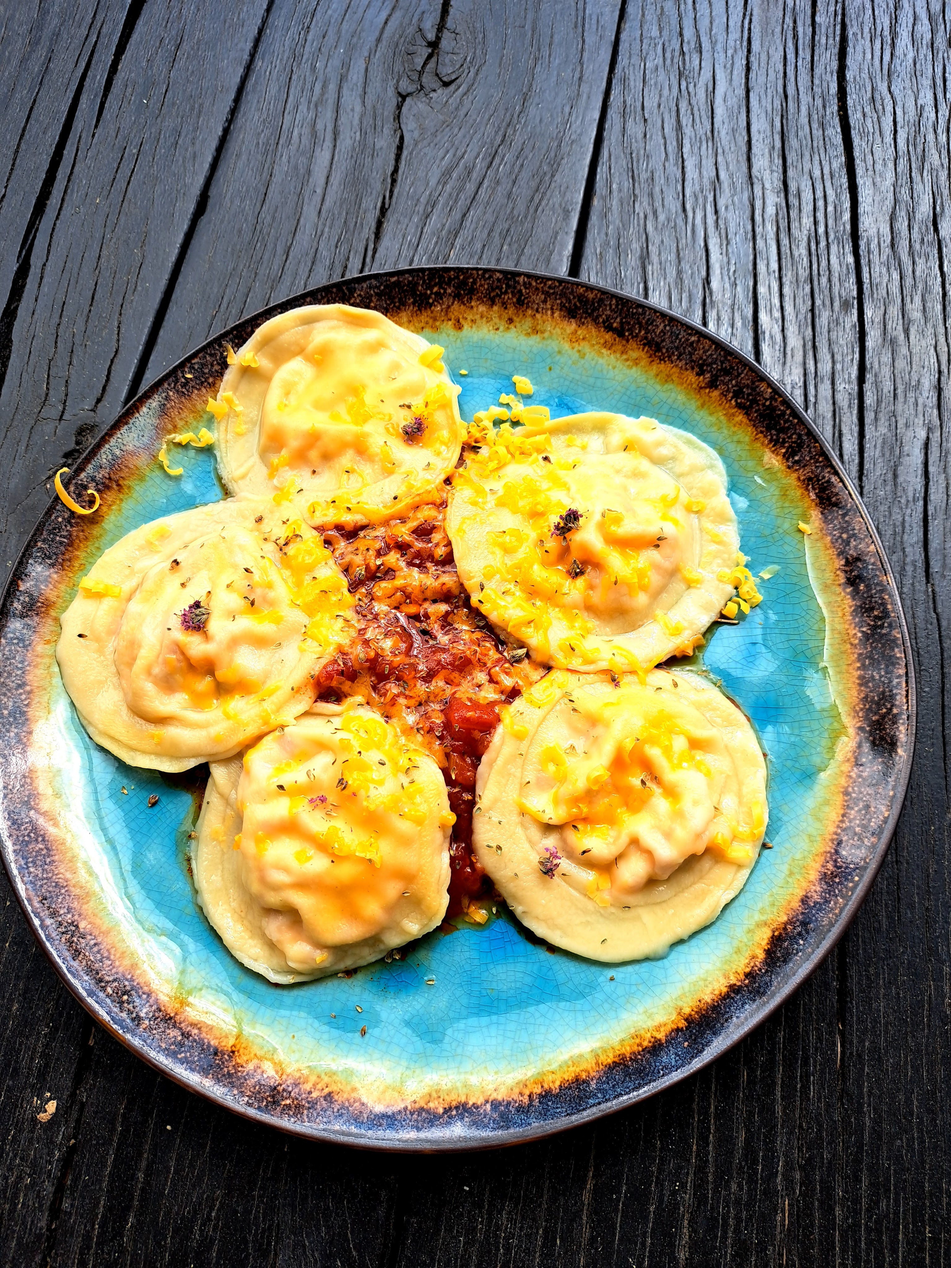 Ухае на... Сорентини или големи кръгли равиоли Sorentinos runde Ravioli