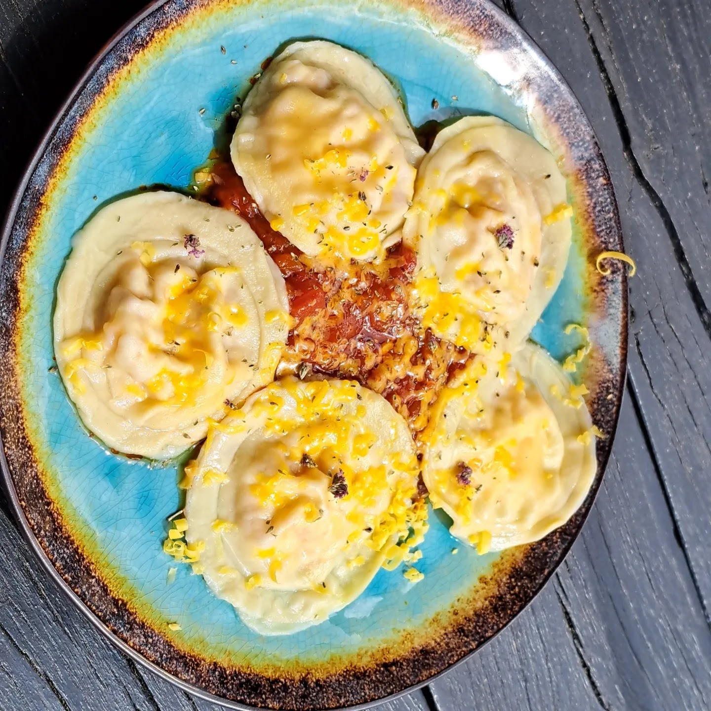 Ухае на... Сорентини или големи кръгли равиоли Sorentinos runde Ravioli