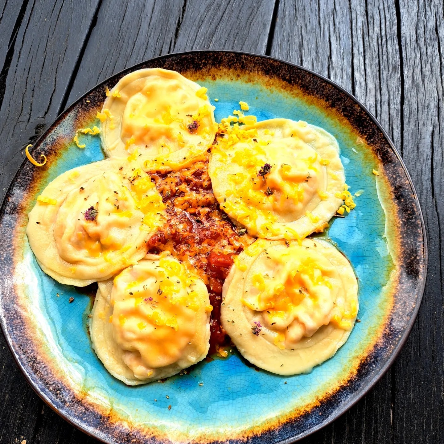 Ухае на... Сорентини или големи кръгли равиоли Sorentinos runde Ravioli