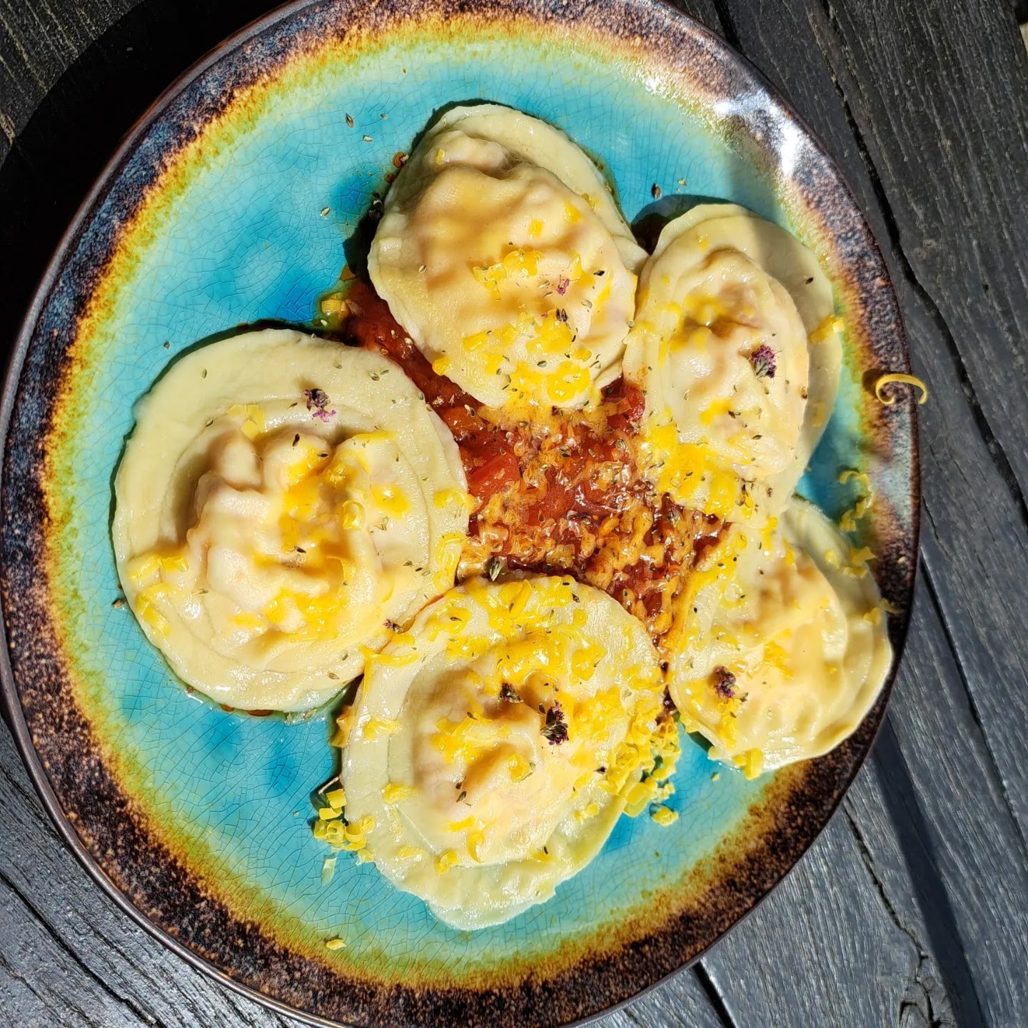 Ухае на... Сорентини или големи кръгли равиоли Sorentinos runde Ravioli