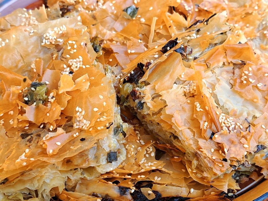 Постна баница с праз лук и прясно зеле Börek mit&nbsp;Porree